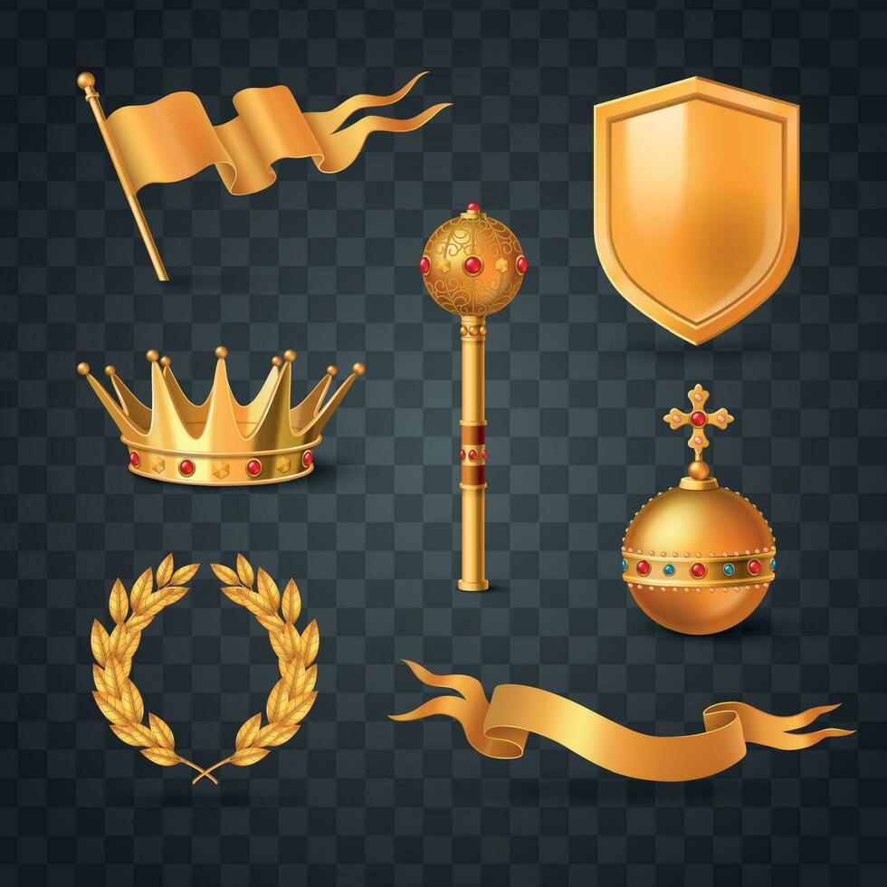 King Accessories Set vector