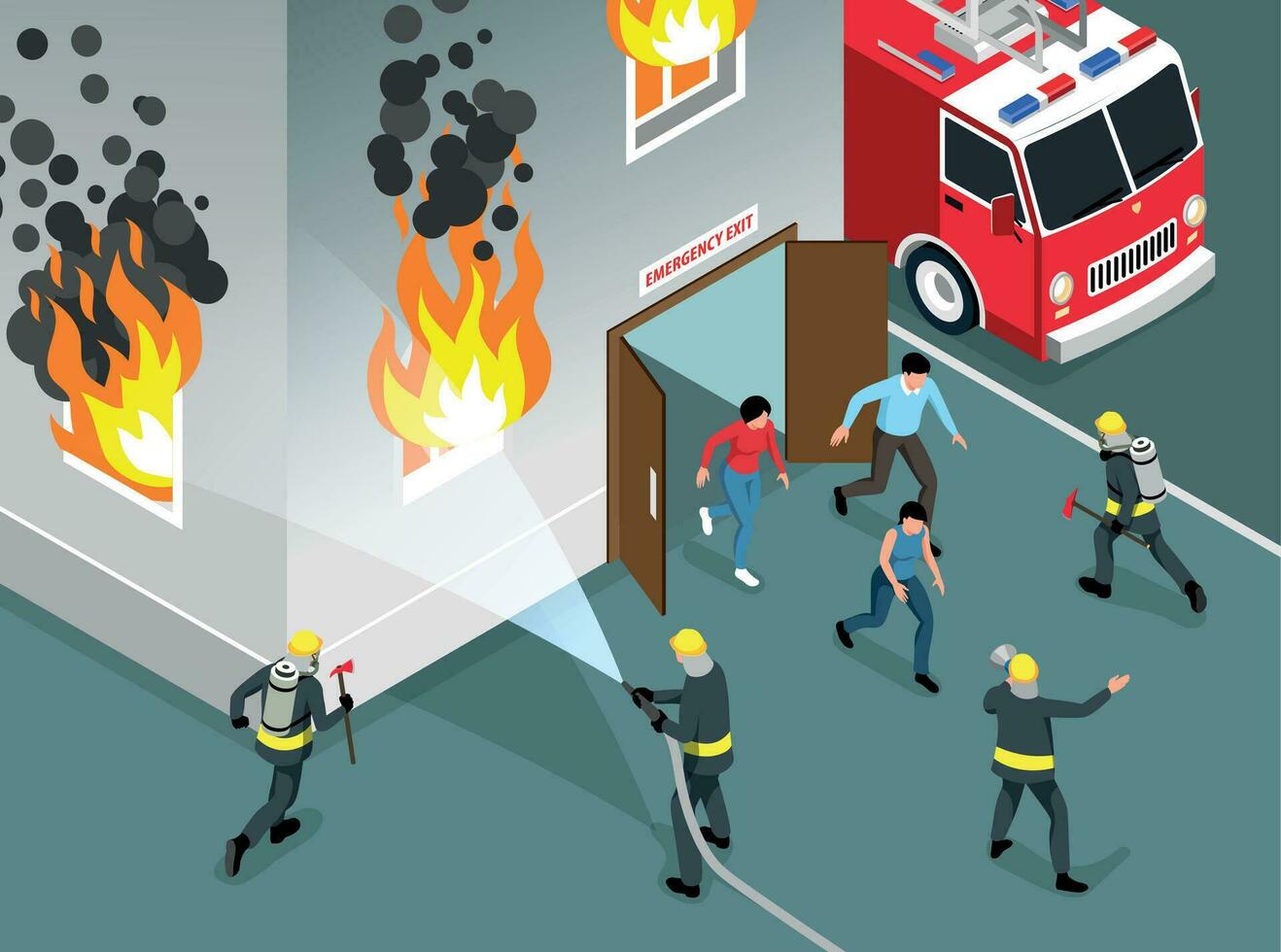 Fire Alarm Composition vector