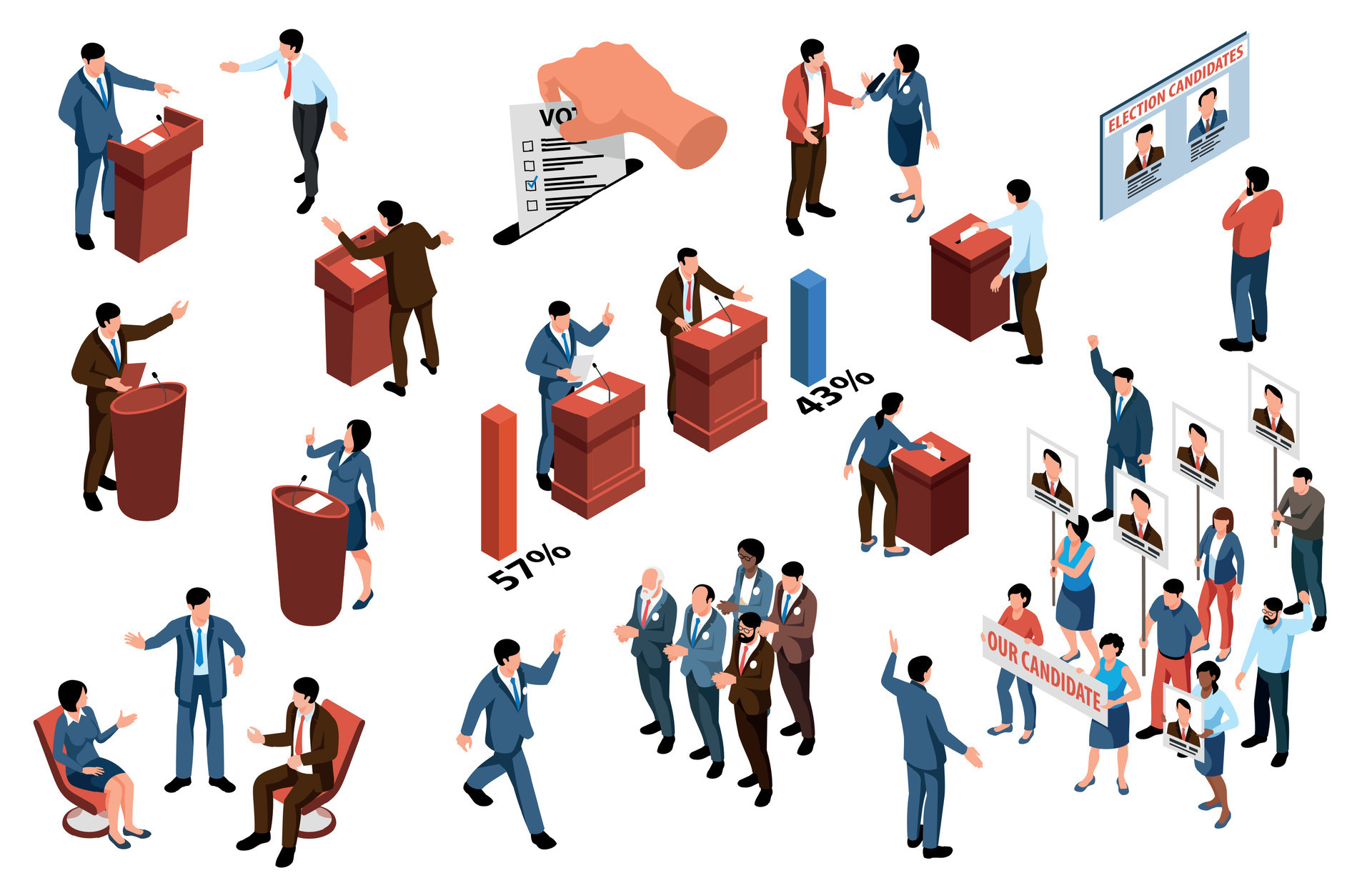 Isometric Political Set 26321682 Vector Art at Vecteezy