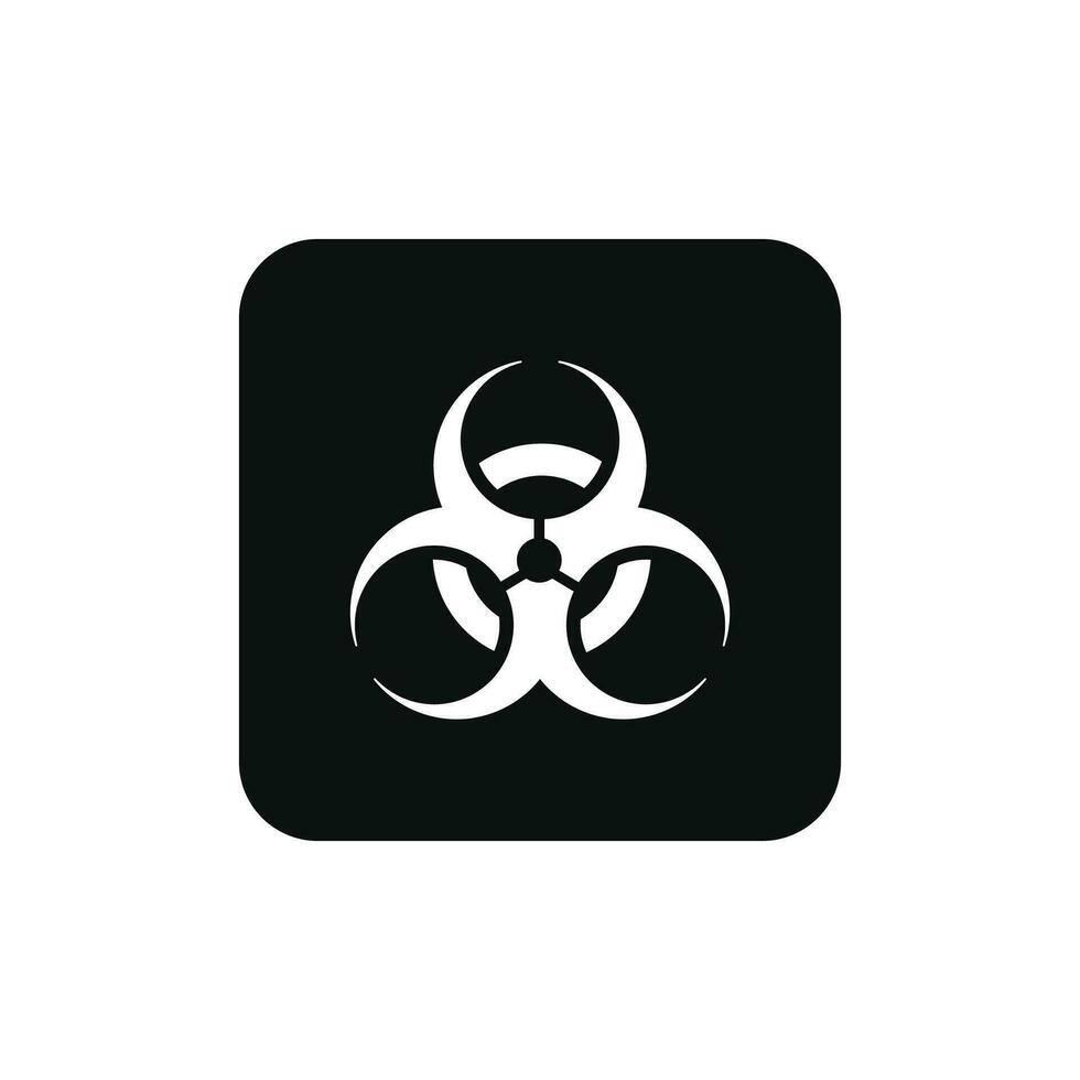 peligro biológico embalaje marca icono símbolo vector