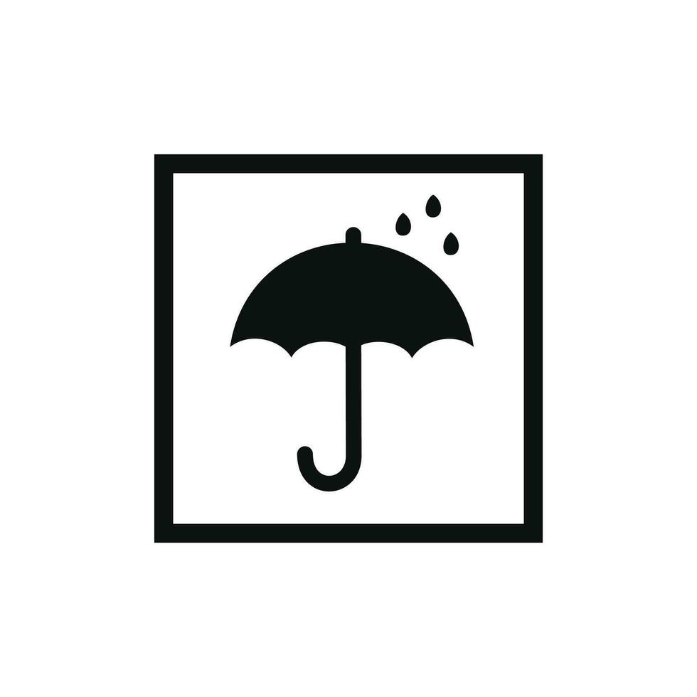 Keep dry packaging mark icon symbol vector