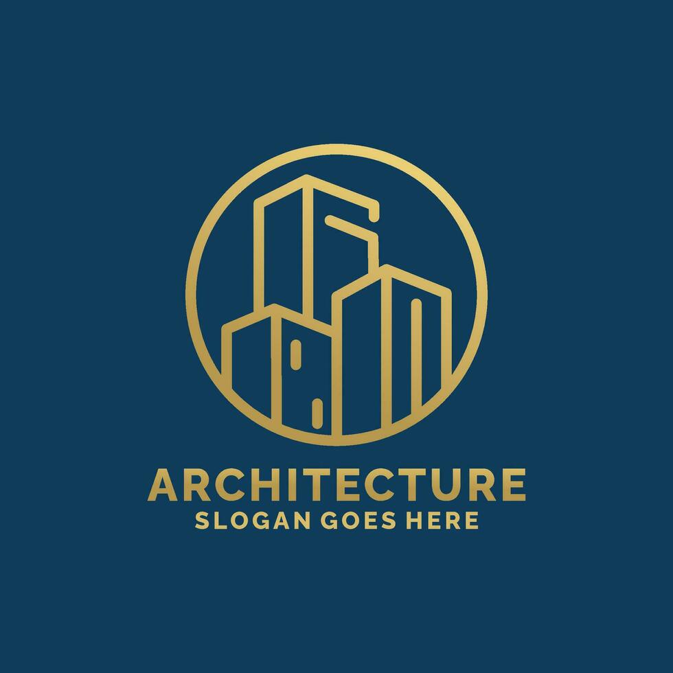 Real estate, architecture, construction logo design vector illustration