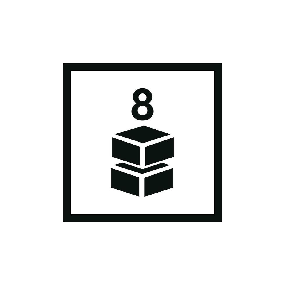 Max stack packaging mark icon symbol vector