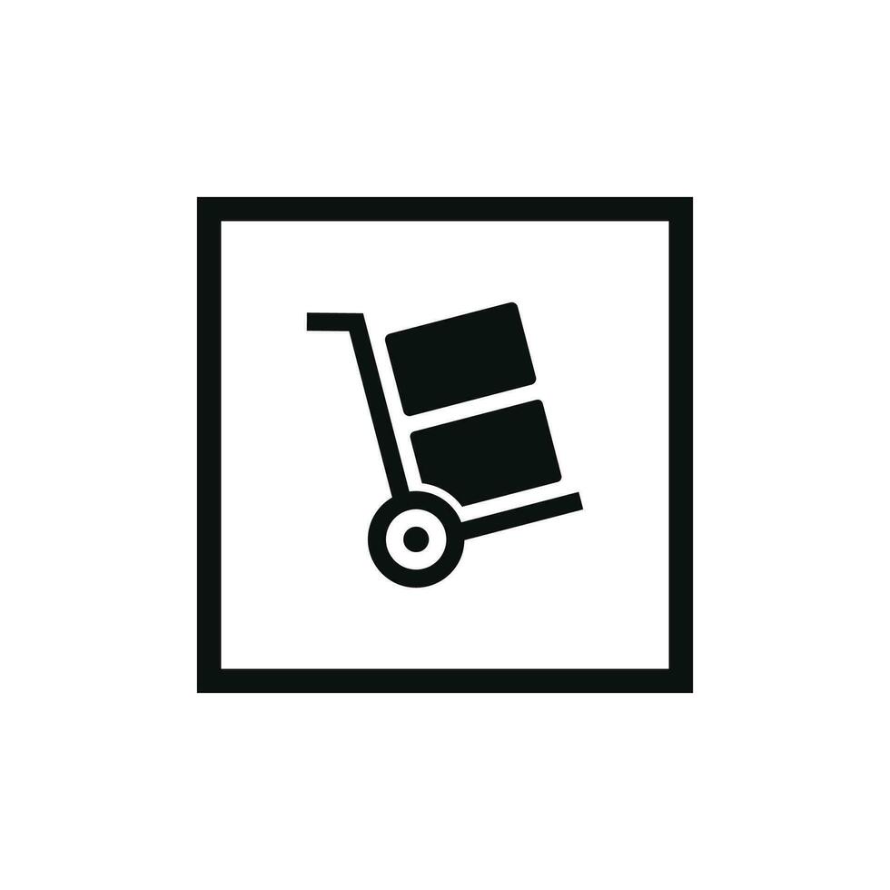 Use trolley packaging mark icon symbol vector