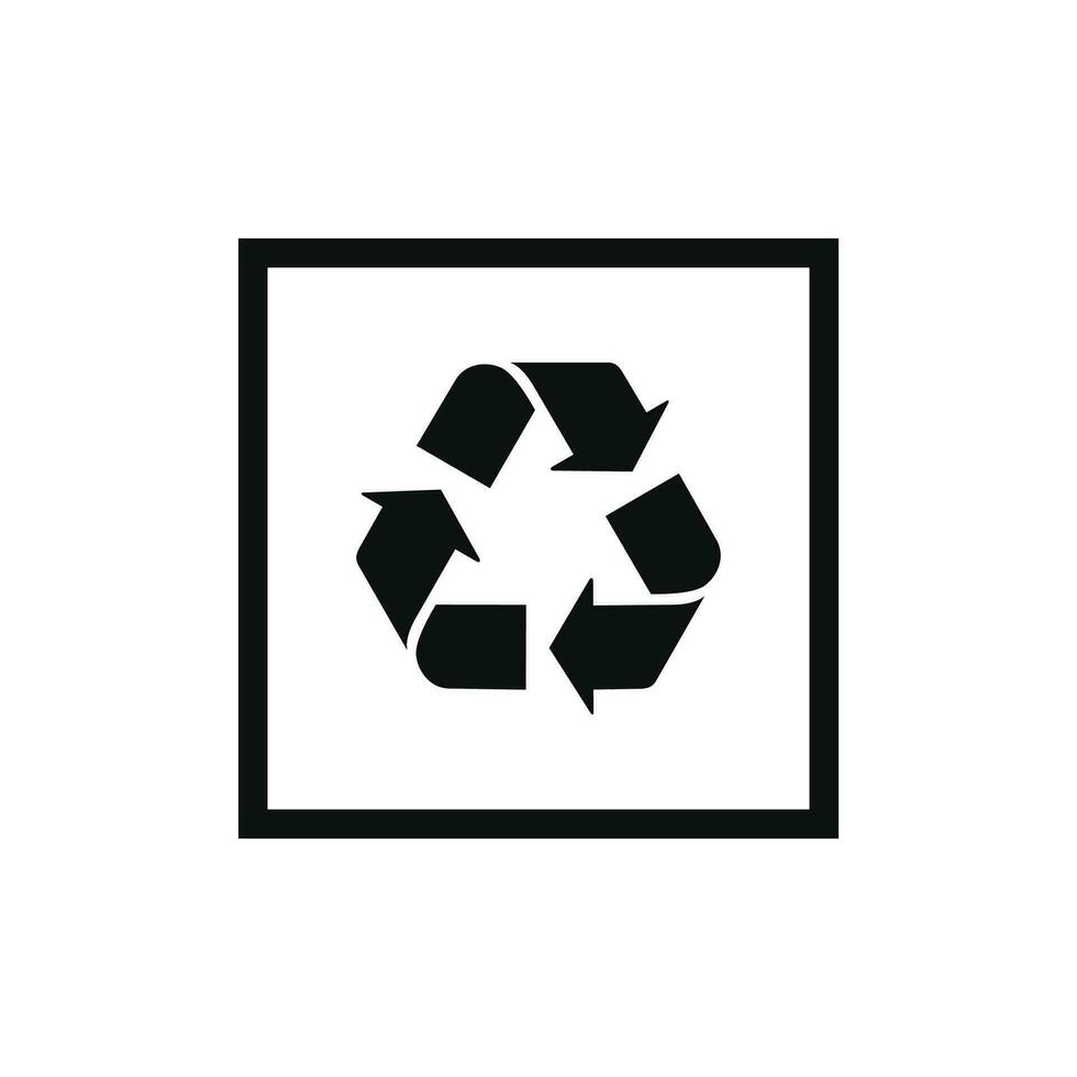 reciclar embalaje marca icono símbolo vector