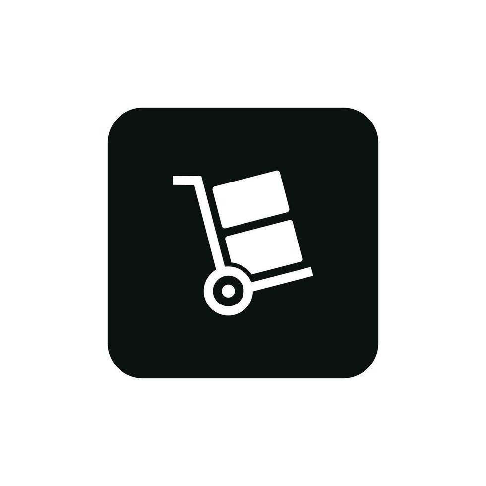 Use trolley packaging mark icon symbol vector