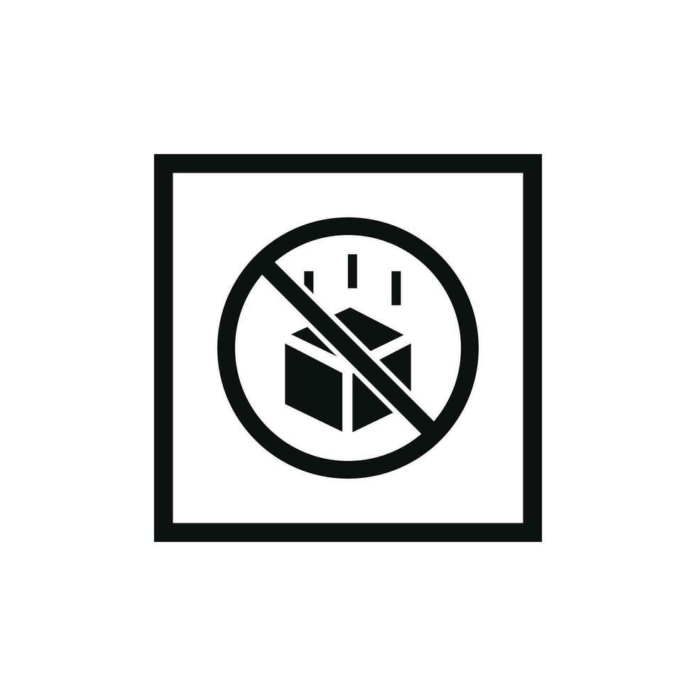 Do not drop packaging mark icon symbol vector