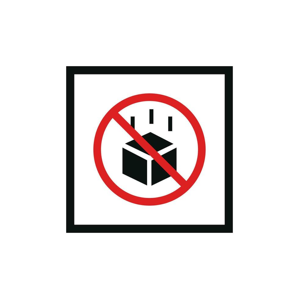 do not drop package icon symbol sign vector Stock Vector