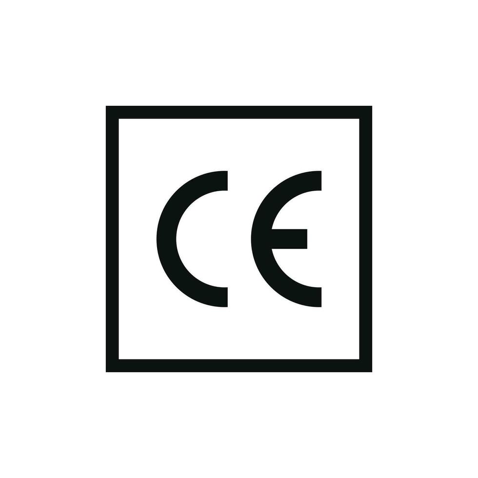 CE mark packaging icon symbol vector