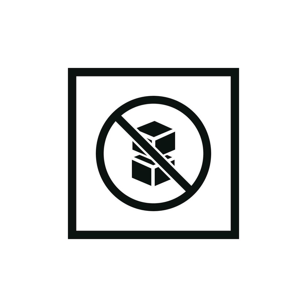 Do not stack packaging mark icon symbol vector