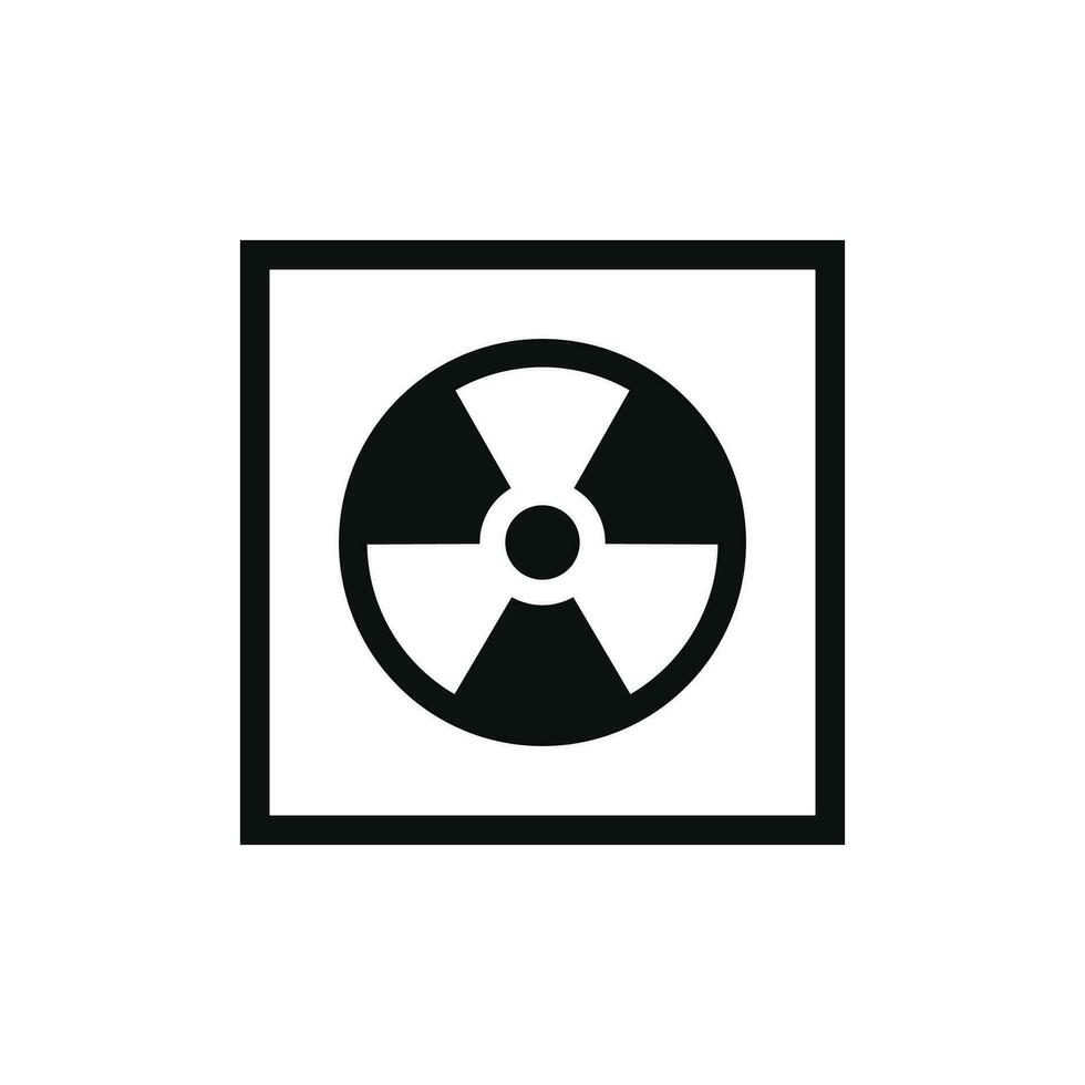 Radiation packaging mark icon symbol vector