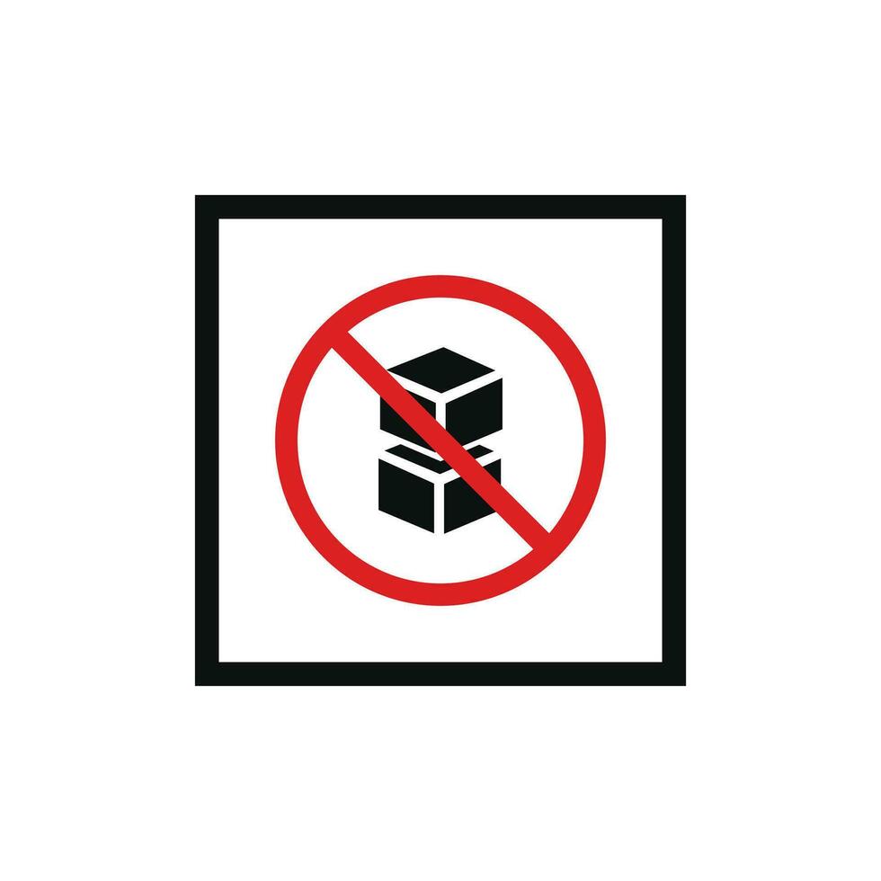 Do not stack packaging mark icon symbol vector