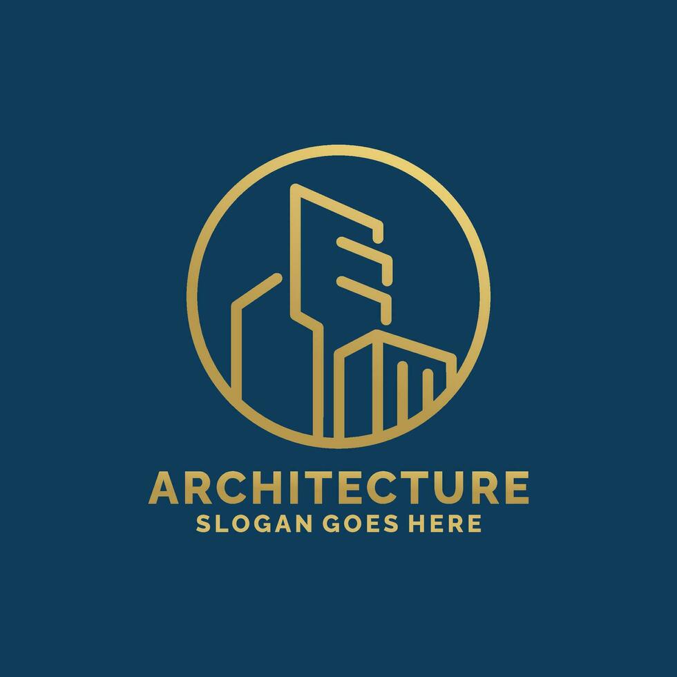 Real estate, architecture, construction logo design vector illustration
