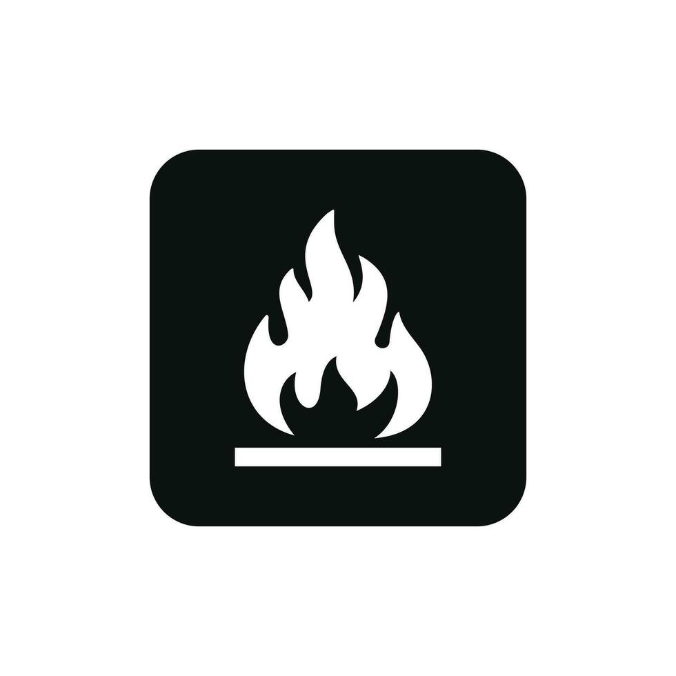 Flammable packaging mark icon symbol vector