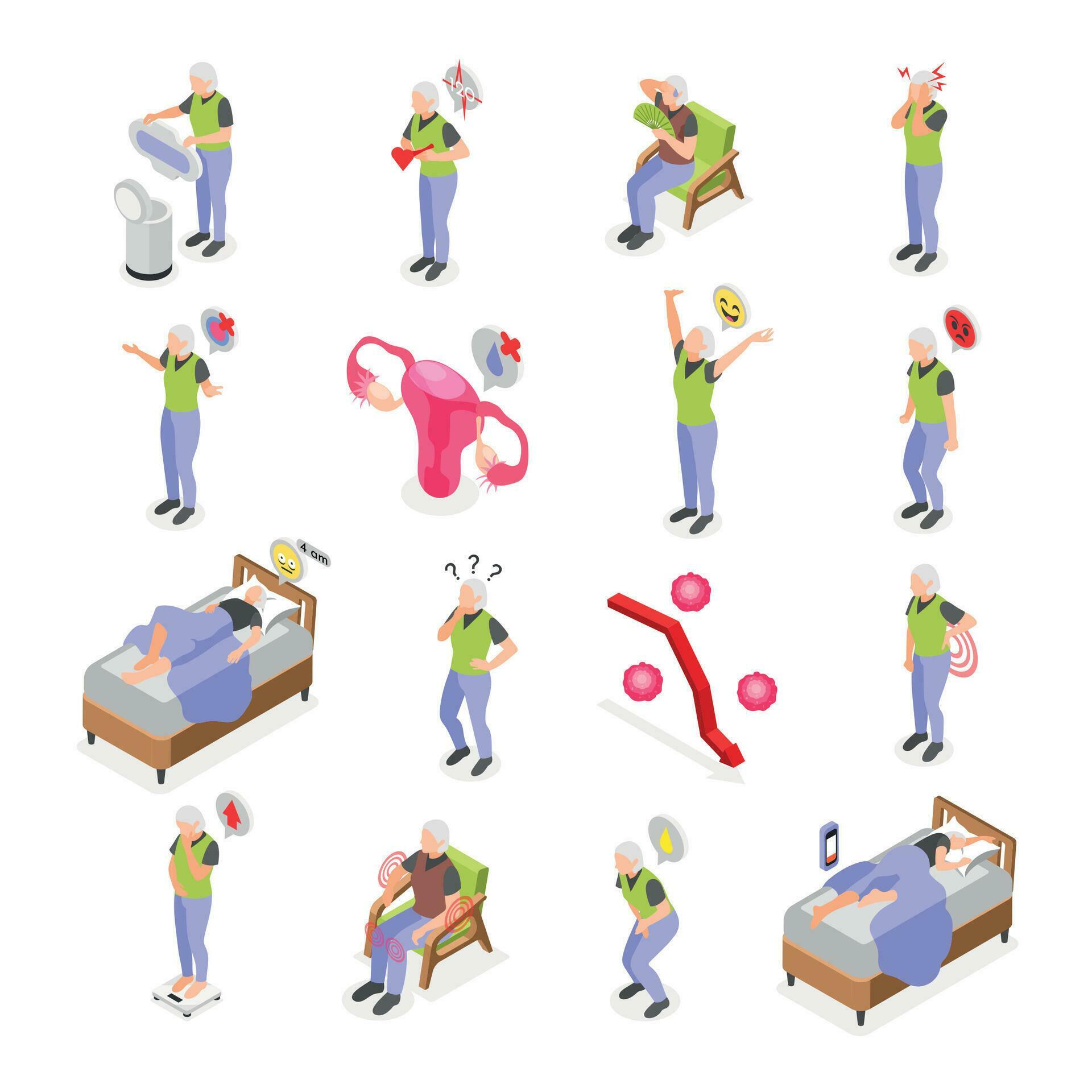 Menopause Symptoms Set 26321877 Vector Art At Vecteezy Menopause Symptoms Set 26321877 Vector Art At Vecteezy