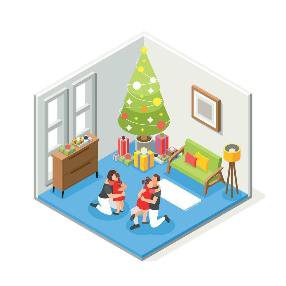 Hugs Day Composition vector