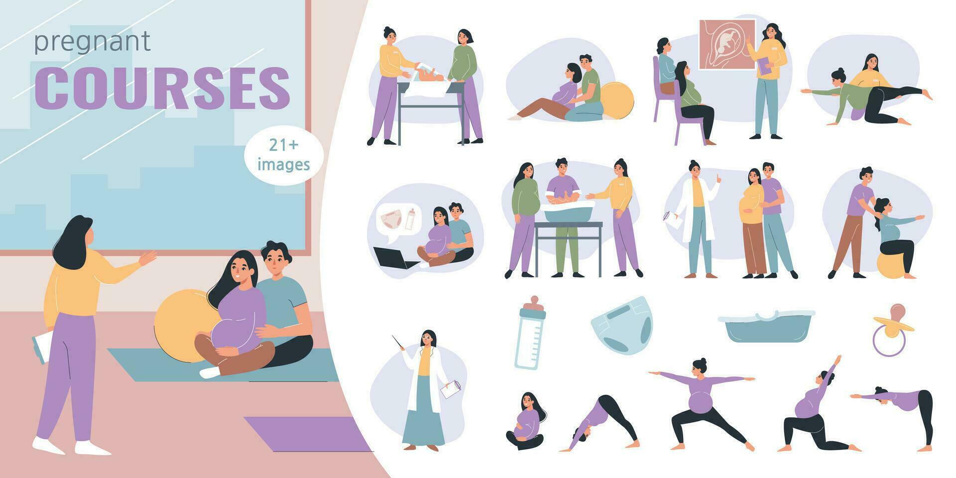 Pregnant Courses Composition vector