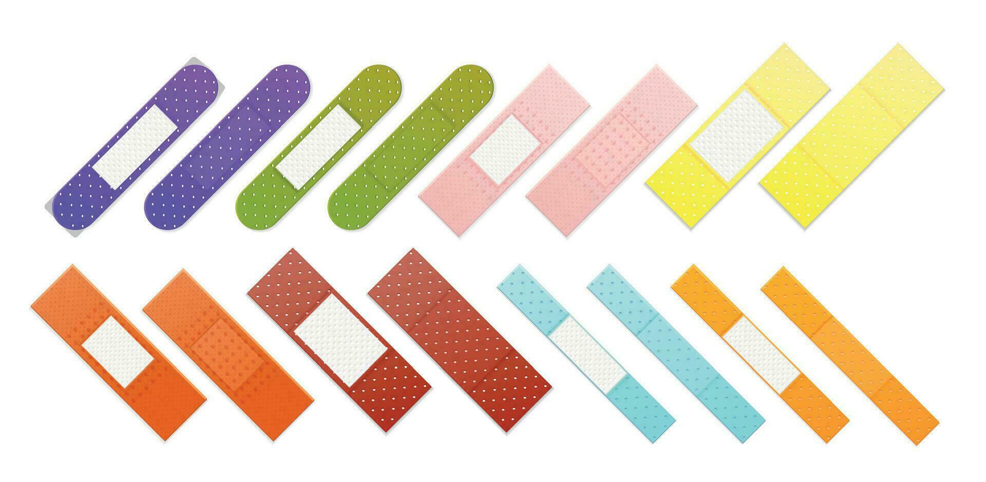 Medical Bandage Color Set vector