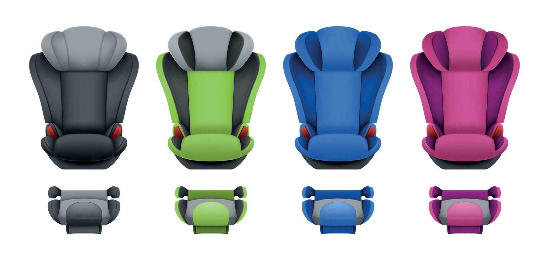 Car Seats Color Set vector