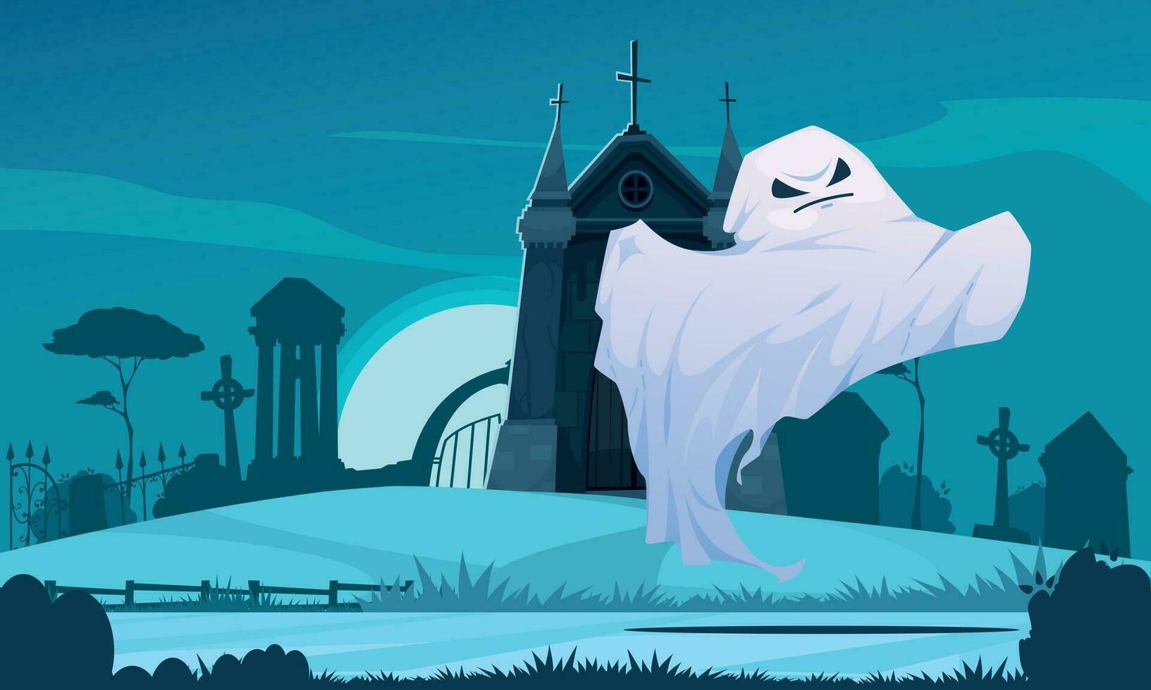 Ghost Cartoon Composition vector