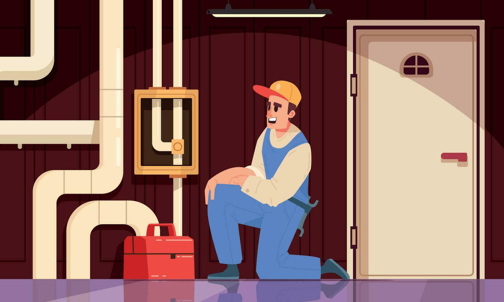 Public Utilities Cartoon Concept vector