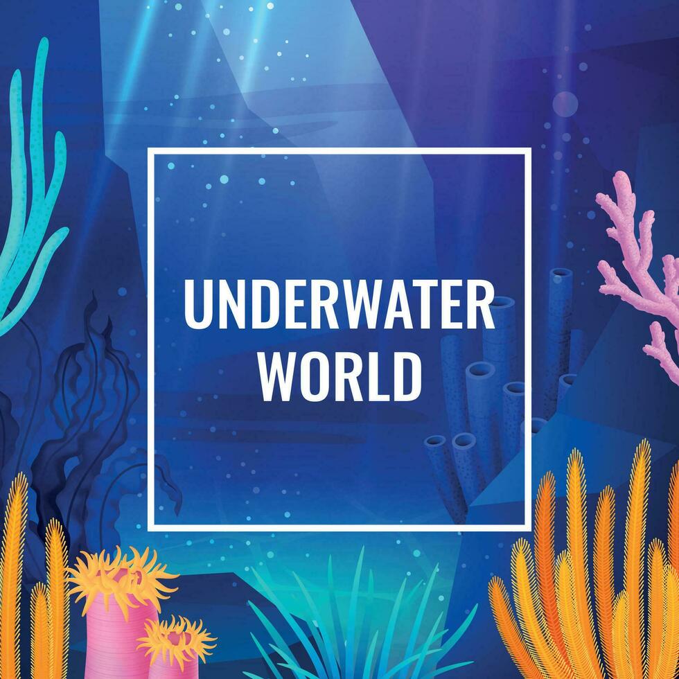 Underwater World Poster vector