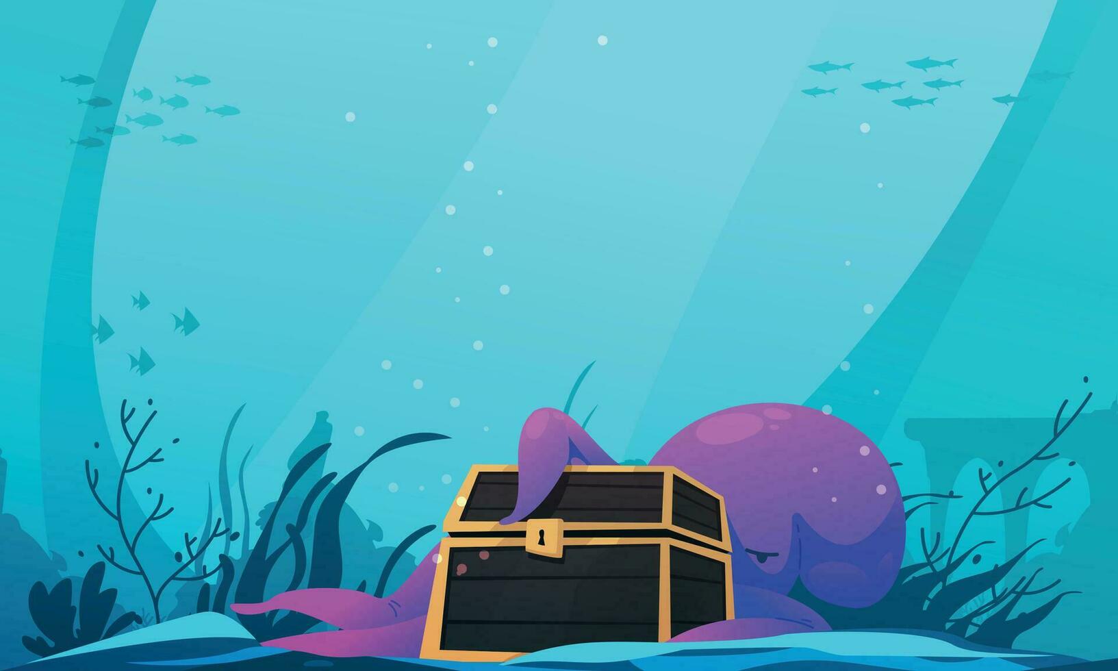 Underwater Cartoon Background vector
