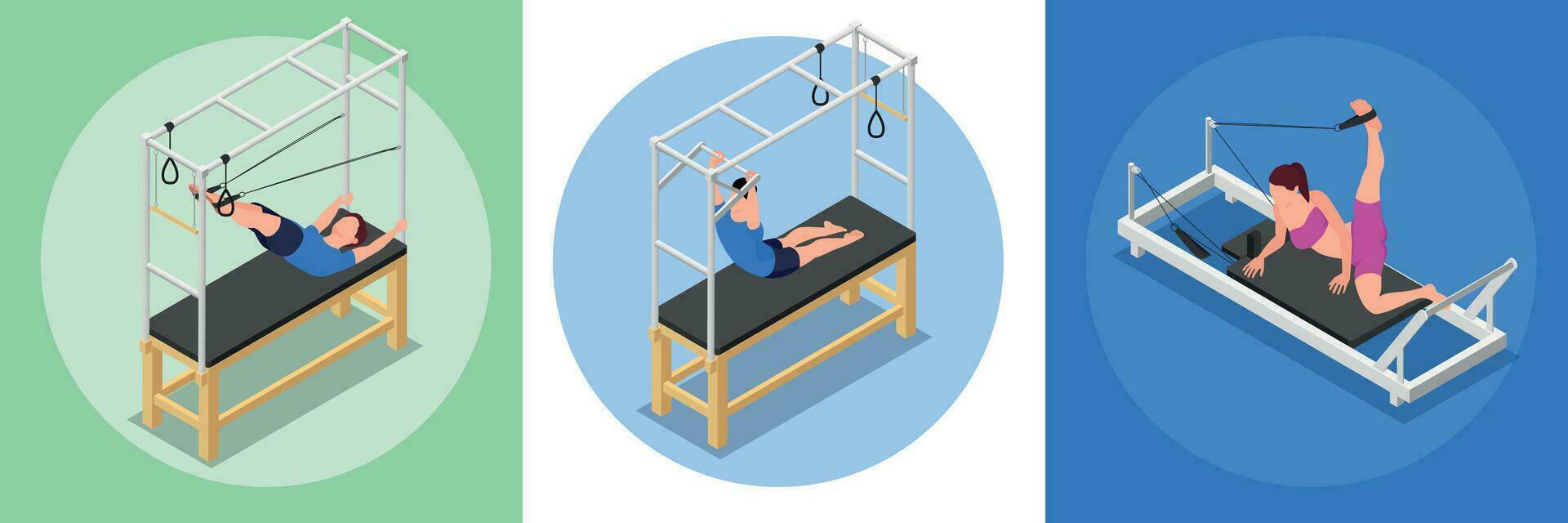 pilates redondo composiciones conjunto vector