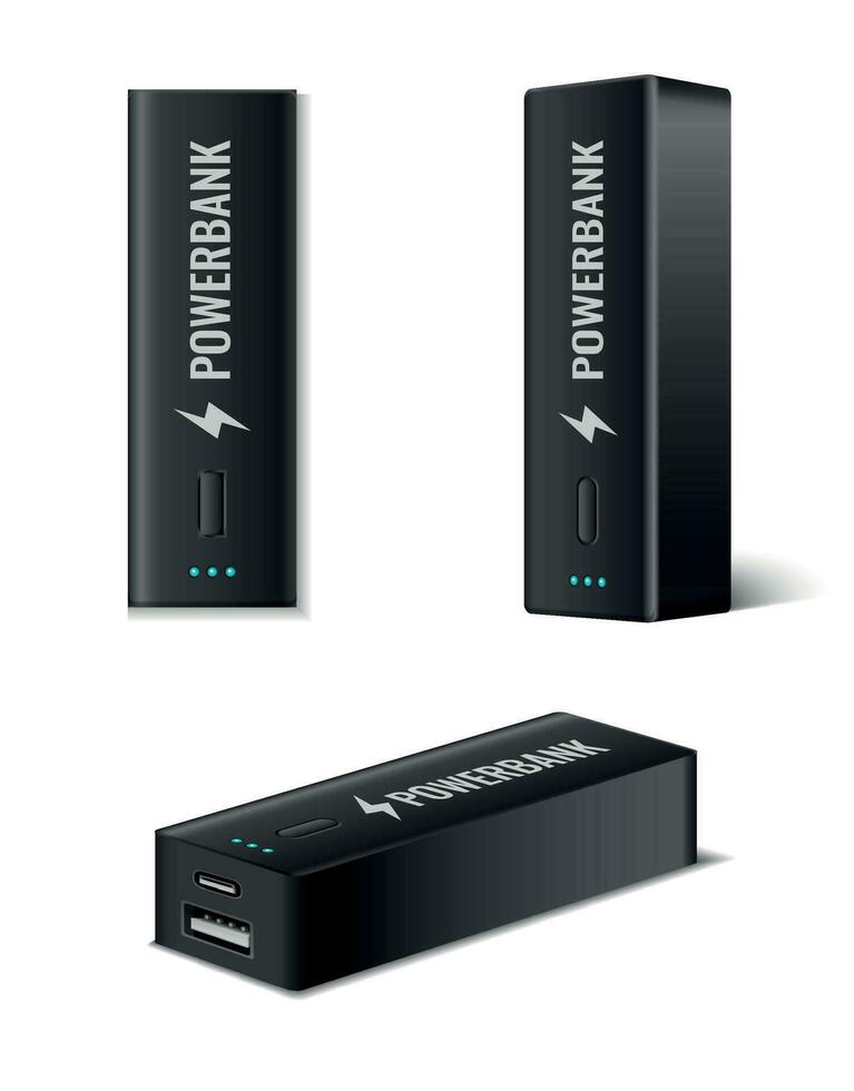 Powerbank Battery Set vector