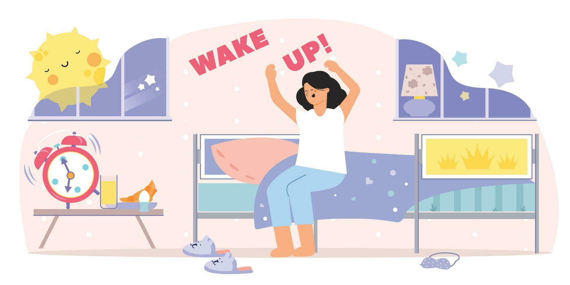 Wake Up Room Composition vector