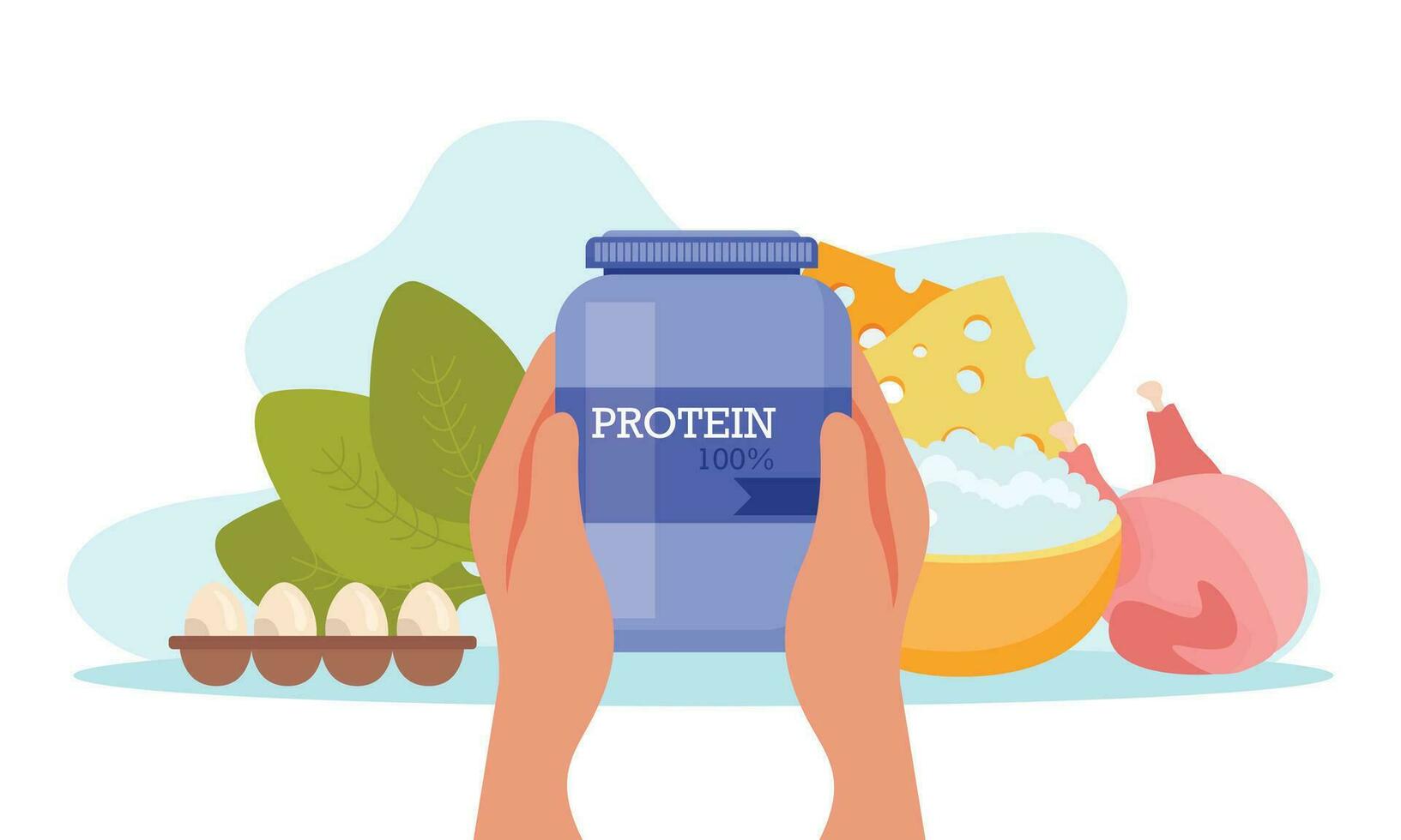 Protein Can Nutritions Composition vector