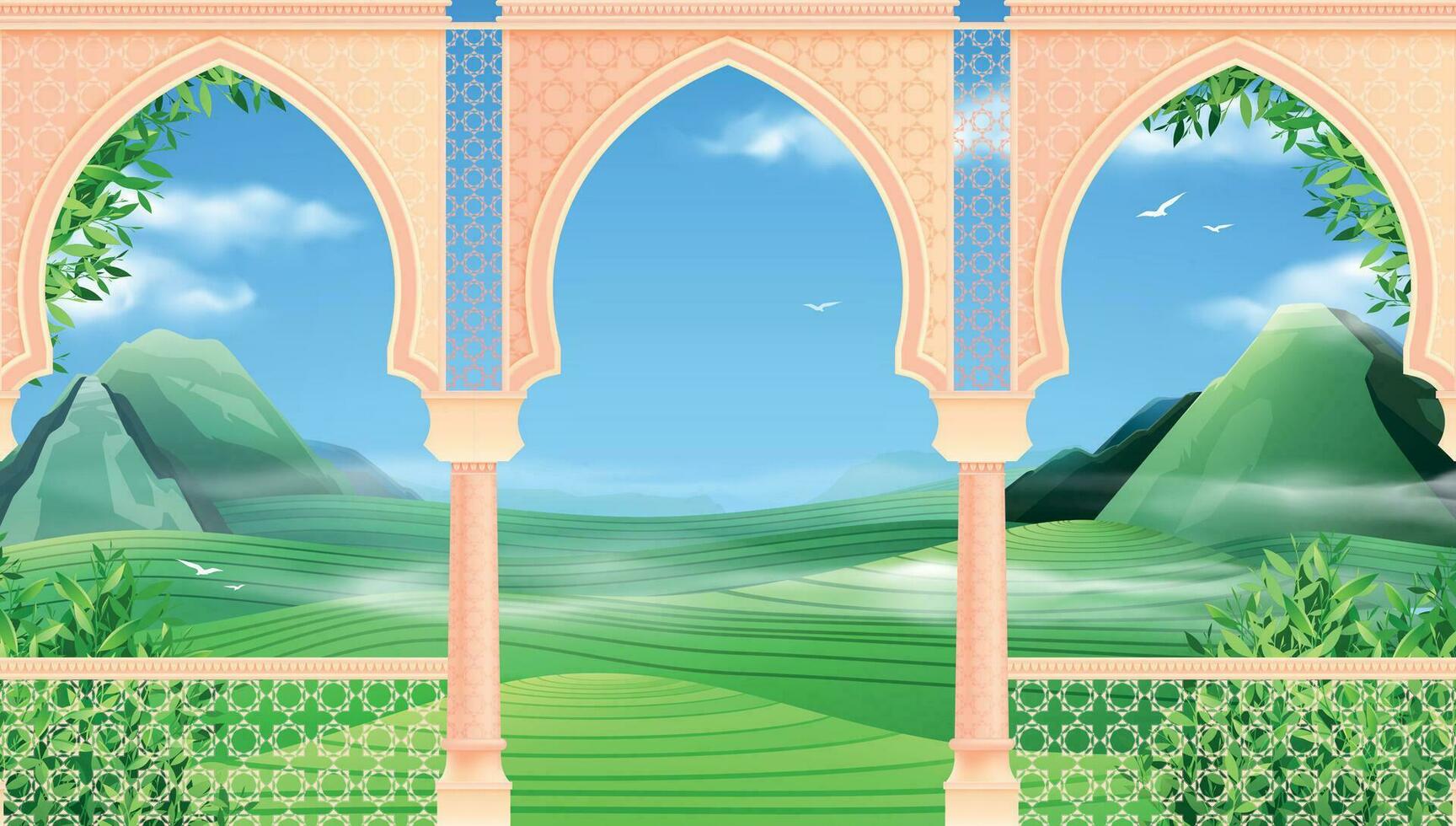 Realistic Arches Illustration vector