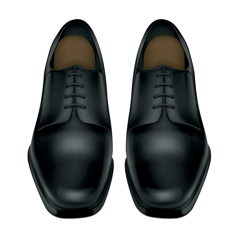 Black Pair Of Leather Shoes vector