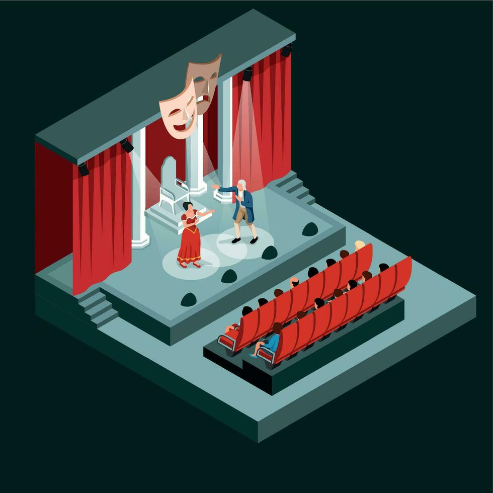 Theater Isolated Object vector