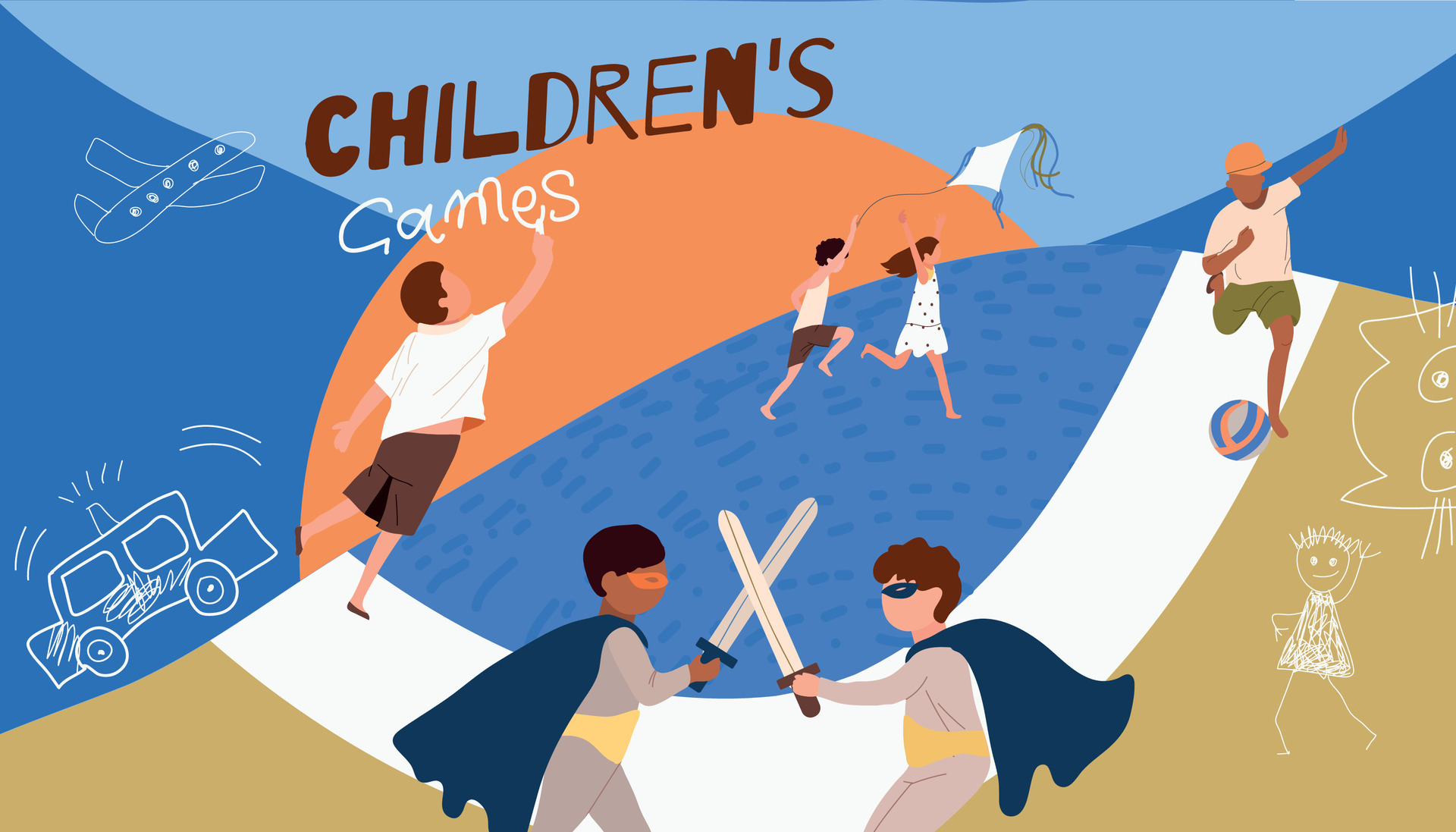 Playing Children Background 26322412 Vector Art at Vecteezy