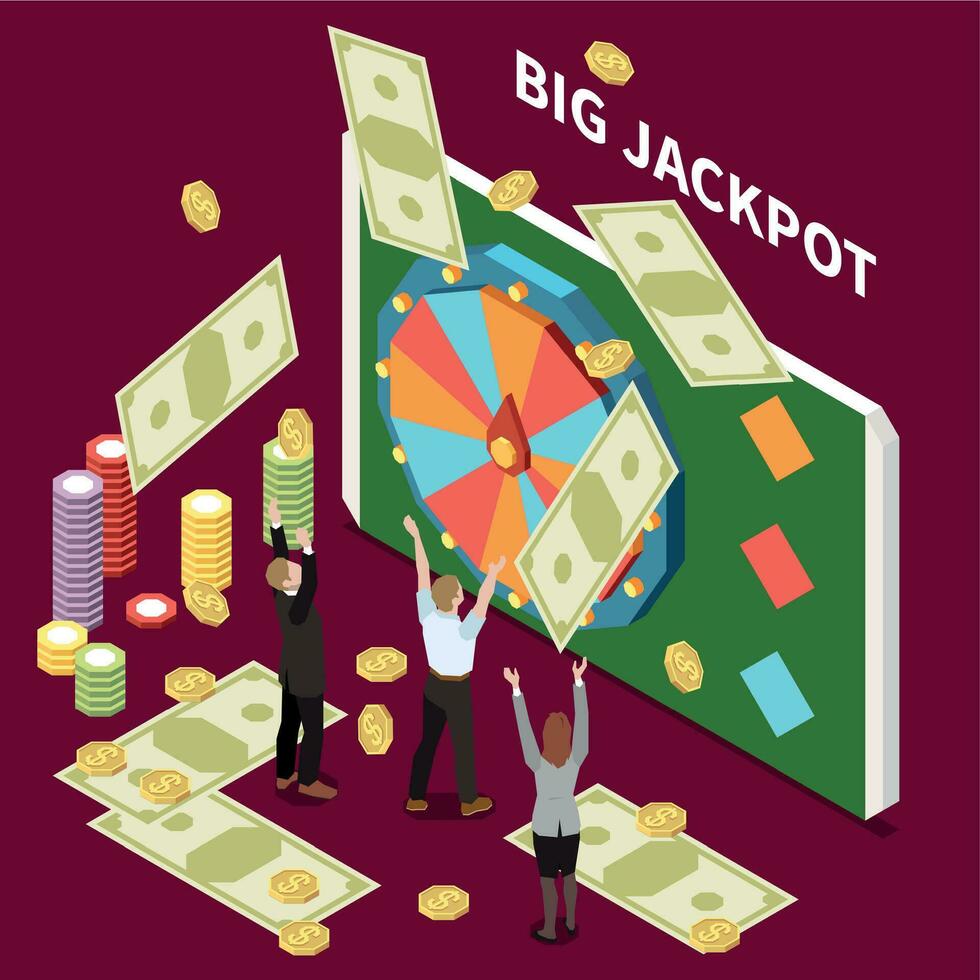 Lottery Gambling Casino Composition vector