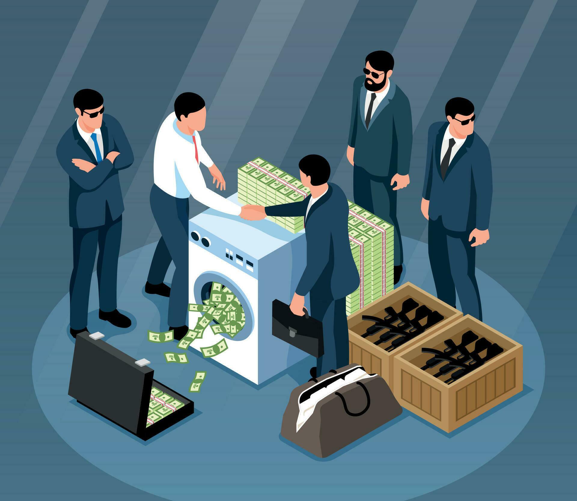 Money Laundering Illustration 26322438 Vector Art at Vecteezy