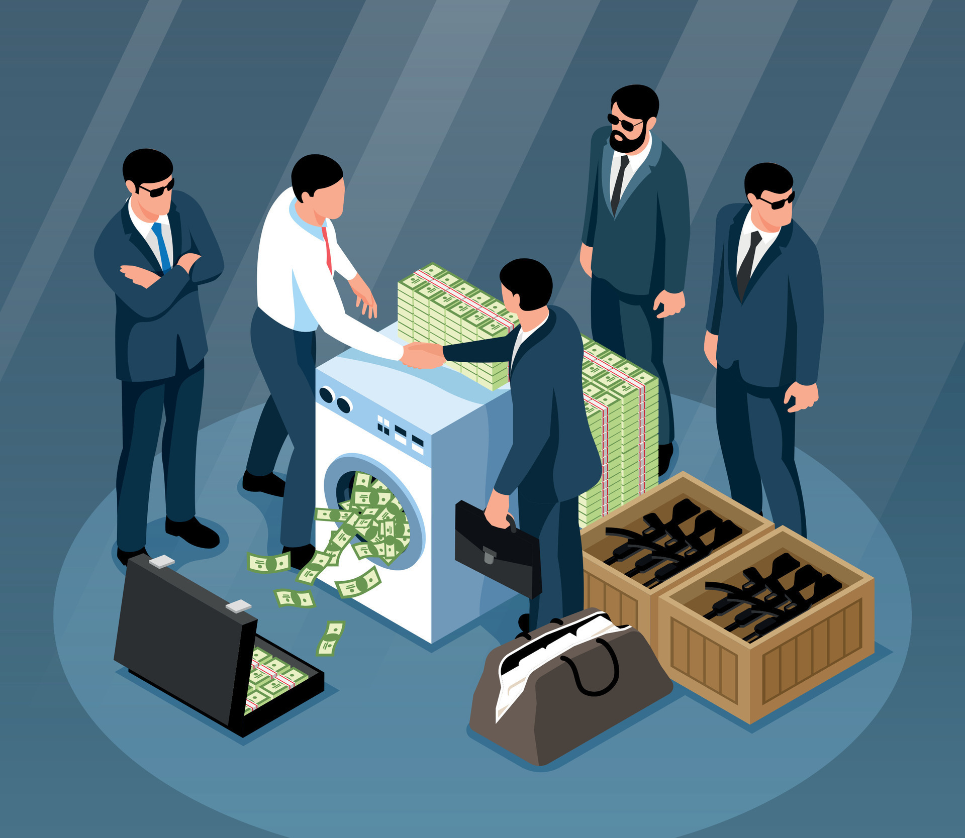 Money Laundering Illustration 26322438 Vector Art At Vecteezy