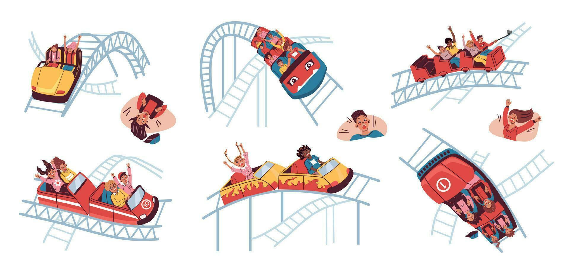 Roller Coaster Ride Compositions vector