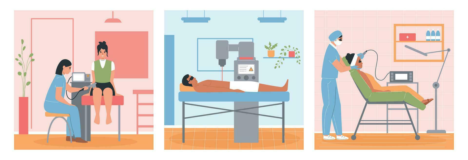 Clinic Laser Therapy Compositions vector