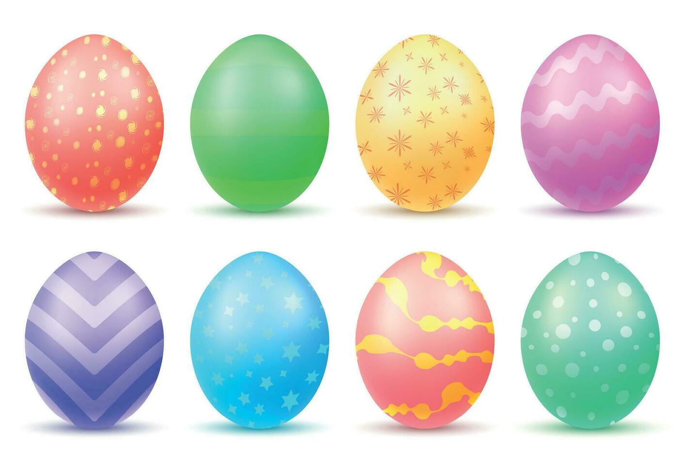 Easter Eggs Realistic Set vector