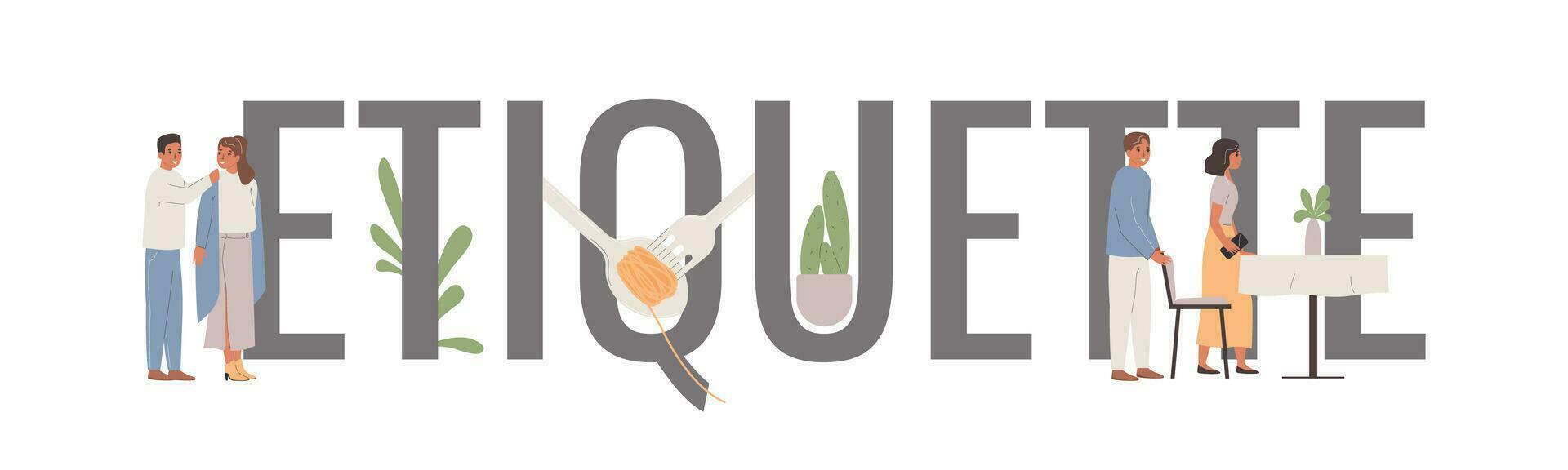 Etiquette Rules Text Composition vector