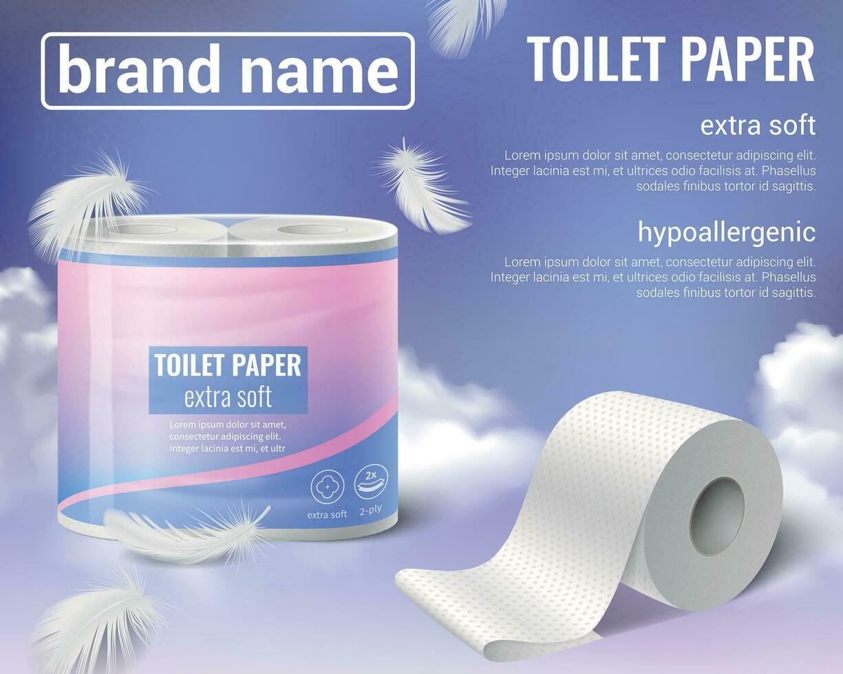 Soft Toilet Paper Background vector