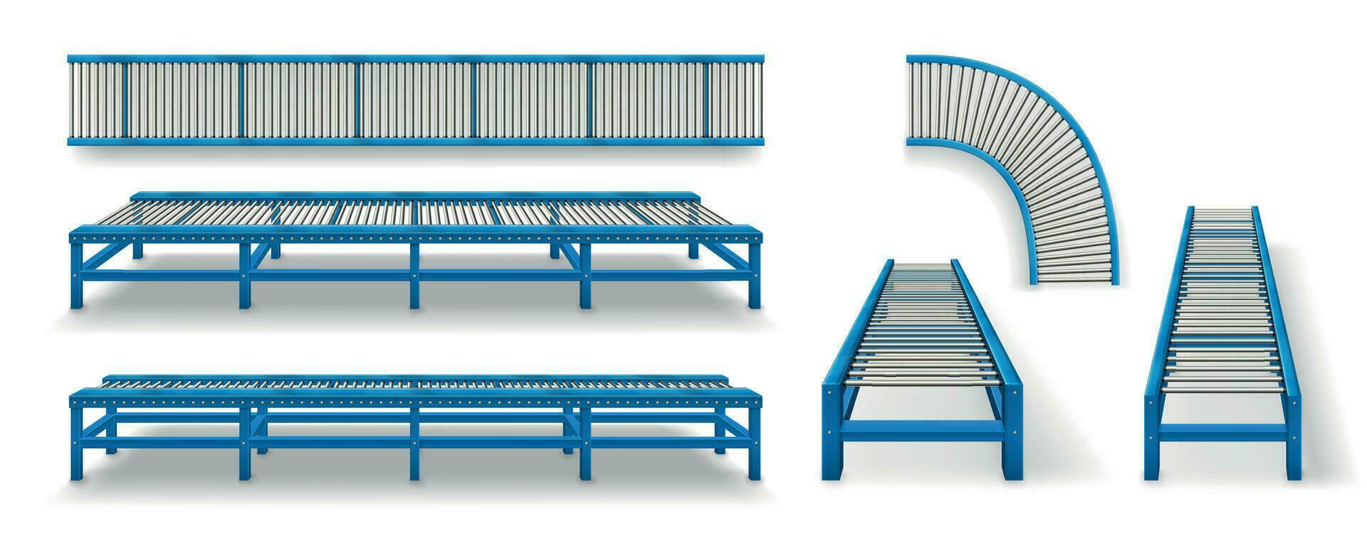 Industrial Conveyor Belt Set 26322567 Vector Art at Vecteezy