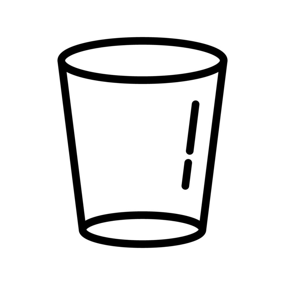 Glass cup. Drinking cup. Vector. vector