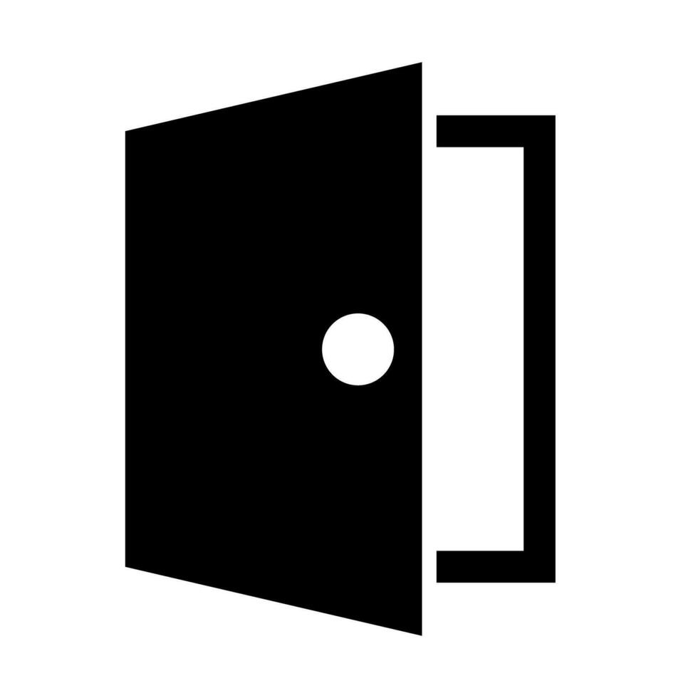 Open door silhouette icon. Enter room. Vector. vector