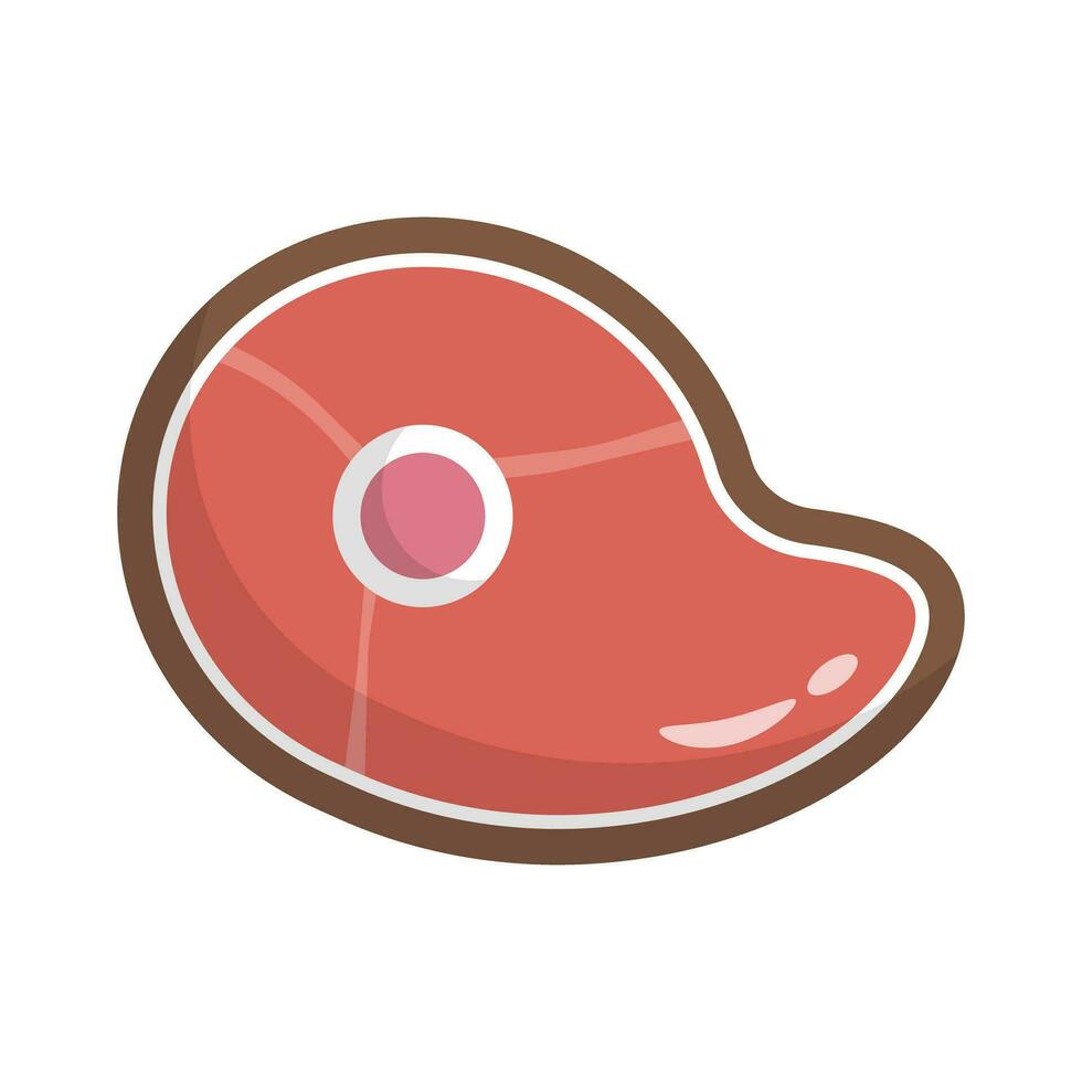 Flat design meat icon. Vector. vector