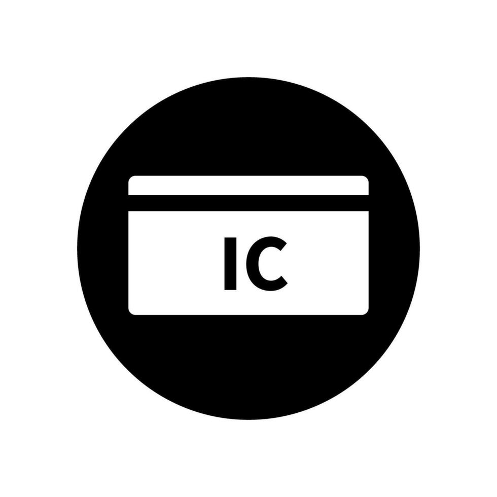 Round IC card icon. IC card payment. Vector. vector