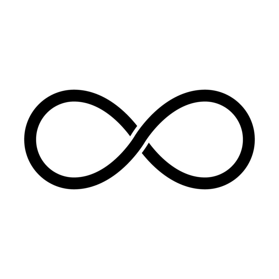 Infinite sign. Unlimited or infinity loop sign. Vector
