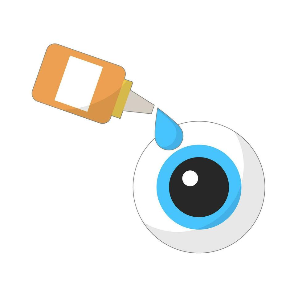 ojo soltar icono. globo ocular y ojo gota. vector. vector